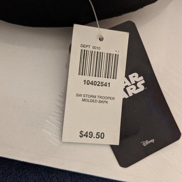 RARE NWT Storm Trooper Hot Topic Disney Backpack Star Wars Big Molded White HTF - Picture 8 of 8